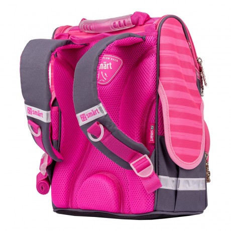 Рюкзак каркасный Smart PG-11 Cat rules серый розовый 556515